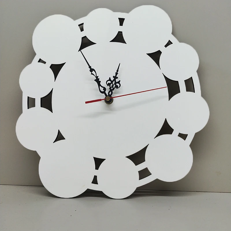 

Flower Shape Sublimation MDF Wall Clock Wood For Heat Press