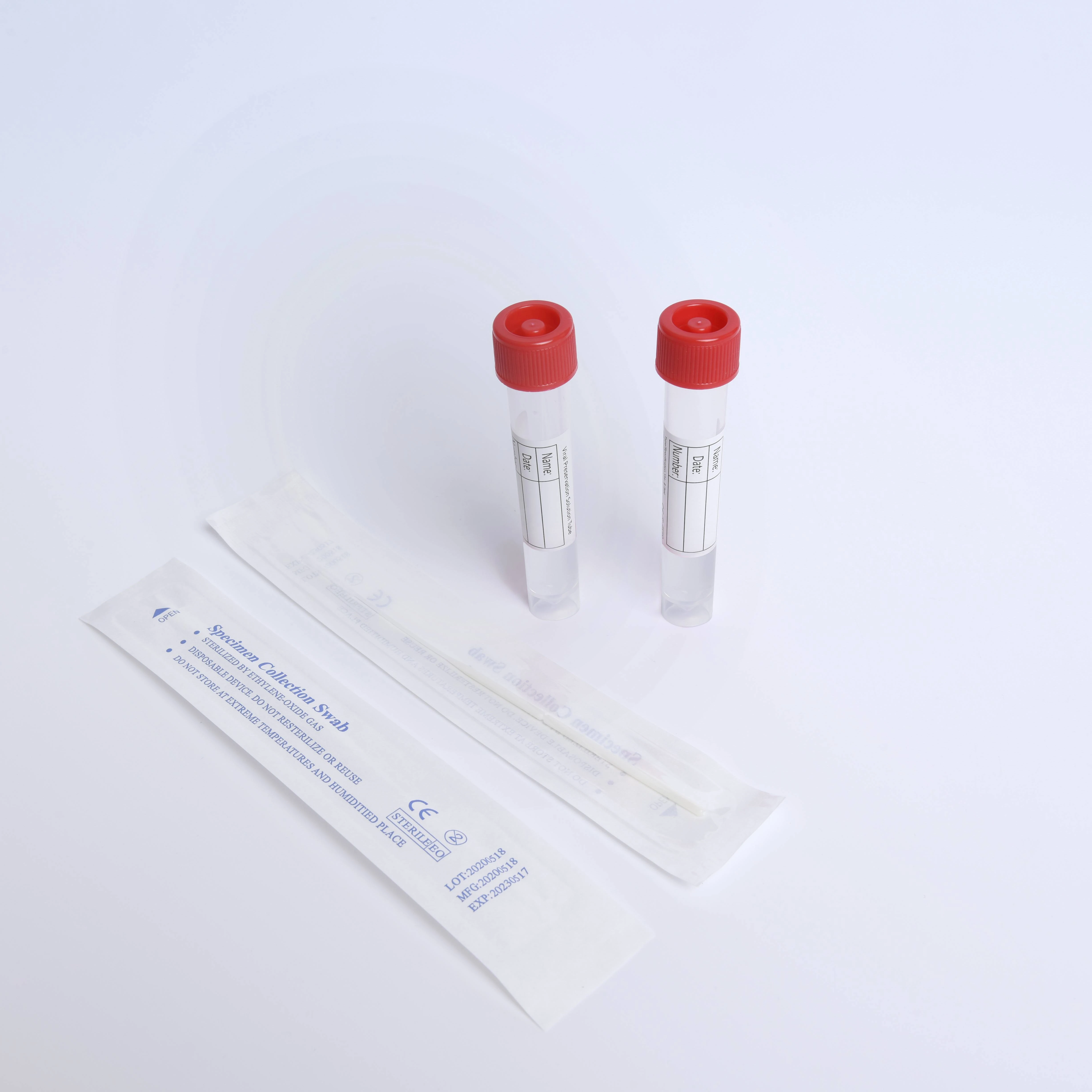 
hot sale throat and nasal swab Virus sampling tube test kit VTM 