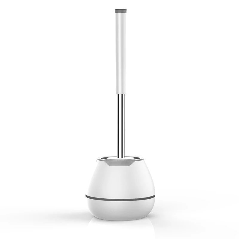 

Nordic Soft Swab White Colour Duck Recessed Toilet Brush Long Plastic Handle Cleaning Toilet Brush Stick Liner Set, White+gray