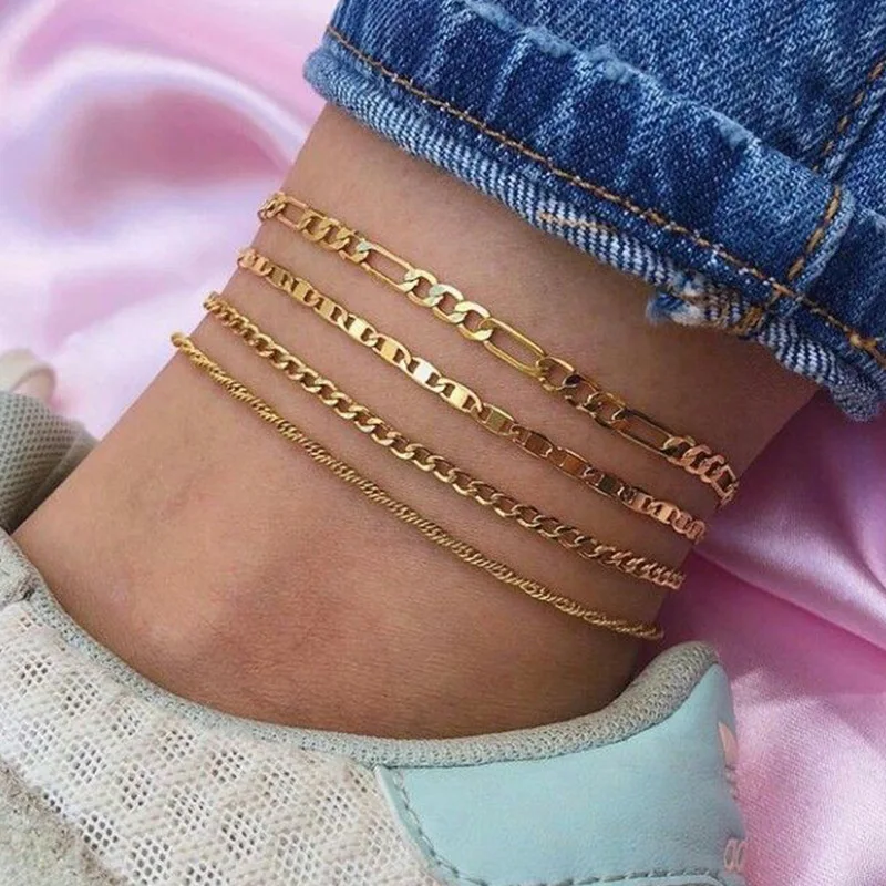 

Summer jewelry Fashion gold anklet for women summer top Wholesale N204154, Colorful