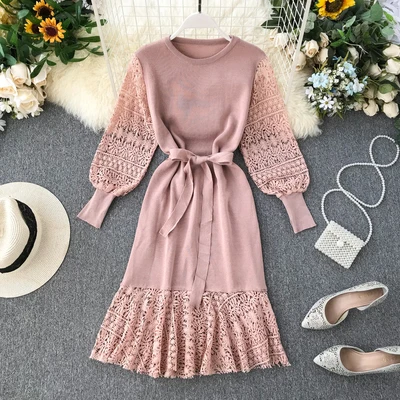 

2020 Autumn New Arrivals Women Fashion Knitted Mermaid Dress