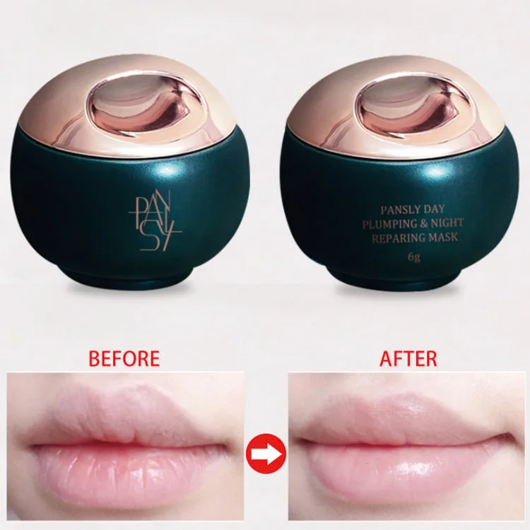 

Top Selling Pansly White Collagen Lip Mask Hyaluronic Firm Shea Butter Gel Mask For Face Lip Skin Care, White color