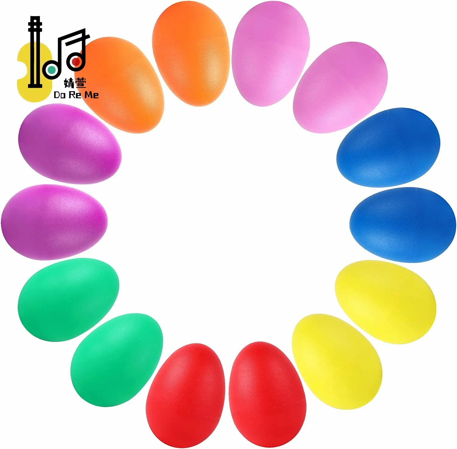 Percussion Plastic Egg Shaker Toy Handheld Kids Favor Musical Egg Maracas Instrument Personalized Easter Egg Laser Engraving