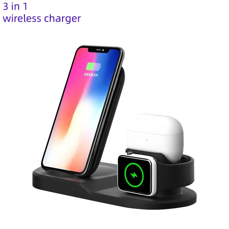 

2021 Trending Product Cellphone Wireless Charger 3 in 1 Charging Station, White