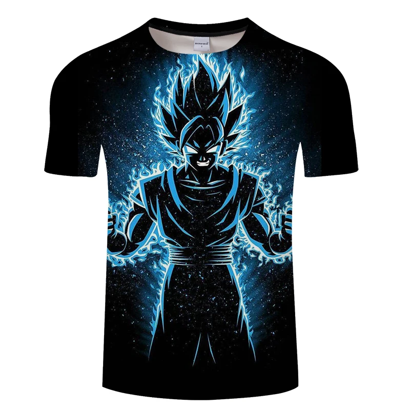 

T Shirts Custom Printing T-shirts DragonBall Z Super Saiyan Son Goku Anime Summer 3D Print Cartoon Fashion T Shirt, Multi