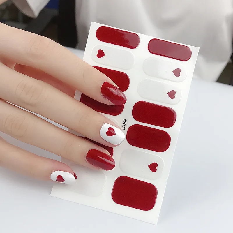 

Wholesale 14 Strips Cartoon Semi Cured Gel Nail Sticker for Gel Polish, Picture