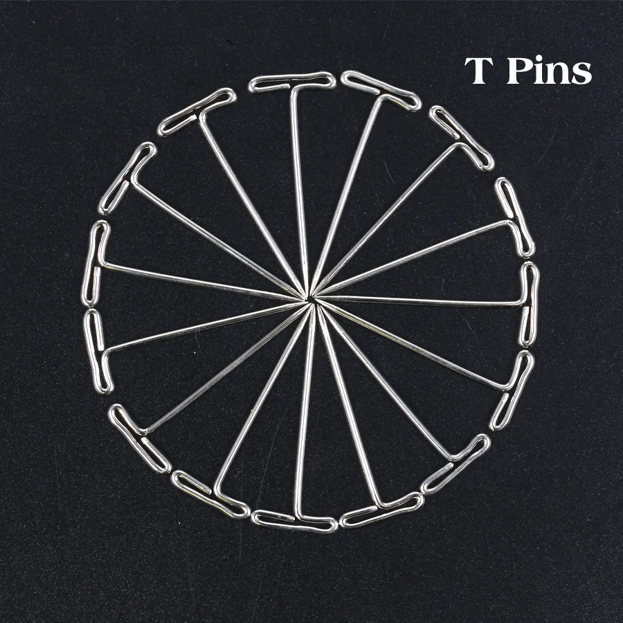 

Leeons T Pins For Wigs On Foam Head Style T Pin Needles Mannequin Head Type Sewing Hair Salon Styling Tools, Silver