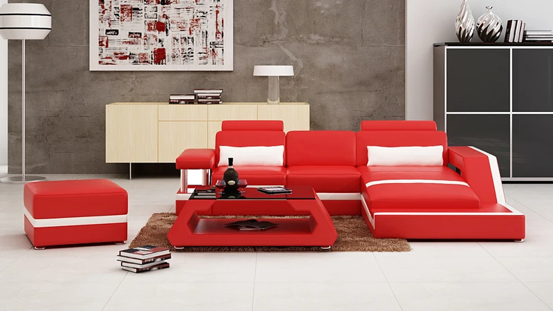 On sales Custom made Color Living room sets Modern sofa Genuine leather sofa