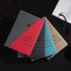 A5 linen PU leather hard cover notebook with pockets and pen loop