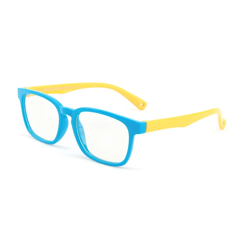 

2021 Cute Kids glasses Flexible frame Trendy design popular glasses Anti blue lens