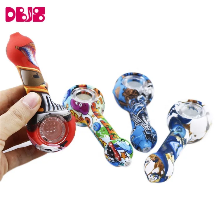 

China Silicone Water Pipes Smoking With Glass Bowl Accessories Tobacco Weed Smoking Pipe Smoke shops supplies, Mix colors or custom