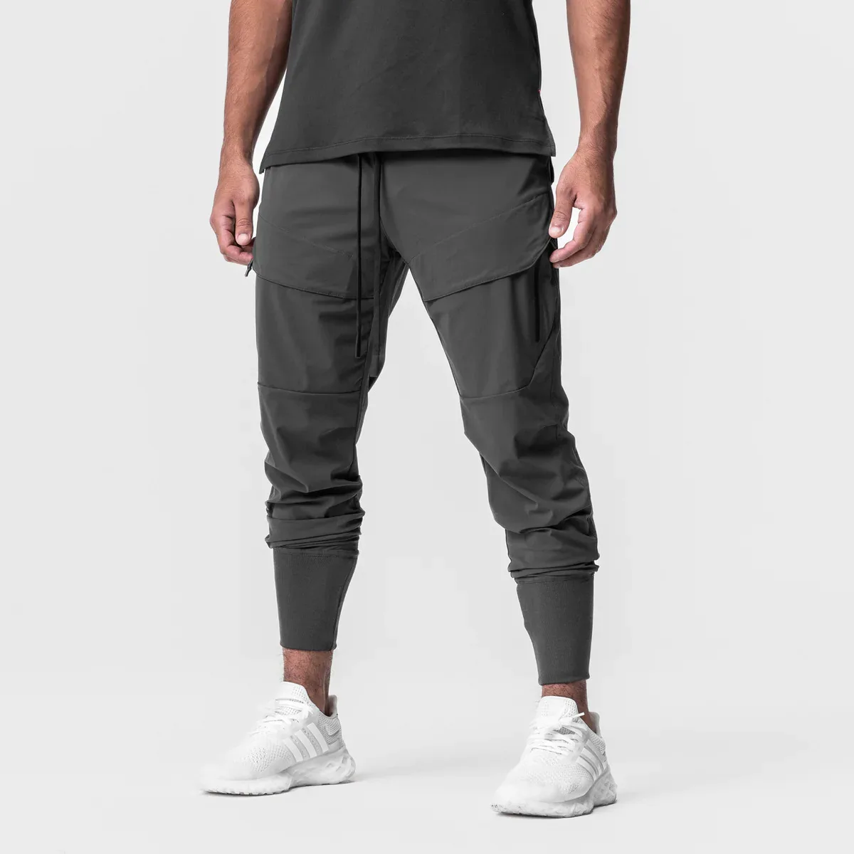 AOLA Men's Mid Waist Streetwear Sweatpants Sport Cargo Pants with Fitness Trousers for Fitness and Sports