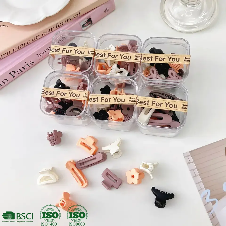 

10pcs per box mini hair claw clips fashion Acrylic small hair clips with claw wholesale hair claw clips set new arrival