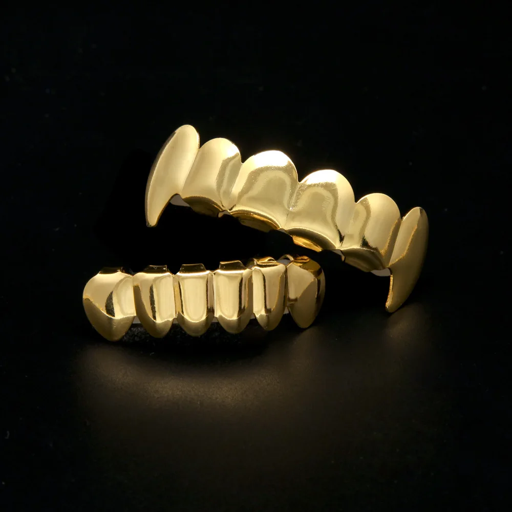 

wholesale high quality fashion grills teethes Charm custom jewelry hiphop teeth grillz smooth and bright grillz gold teeth, Gold suit, silver suit, rose gold suit, gun black suit