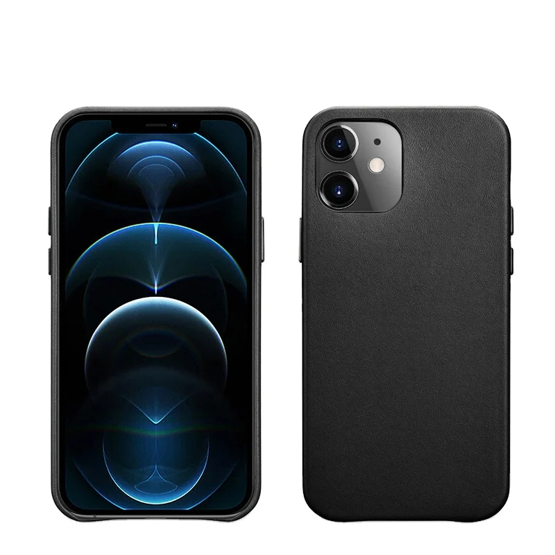 

Zhike for Fundas Para Celulares Matte Men Customizable High Quality Hard Brown Black PU Luxury iPhone 12 Leather Phone Case