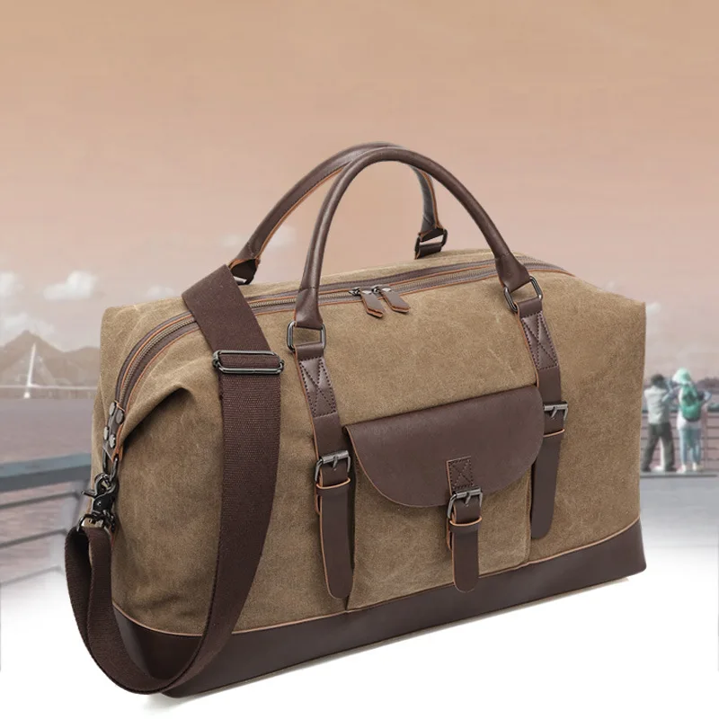 

2020 new fashion outdoor travel bag portable canvas messenger bag fashion casual shoulder bag large capacity