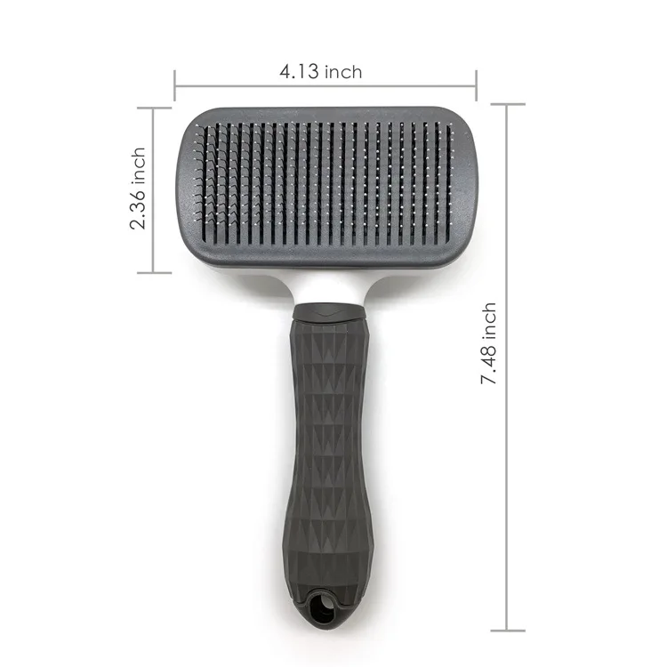 

Slicker Pet Grooming Brush Self-Cleaning Slicker Brush for Dogs cat grooming brush