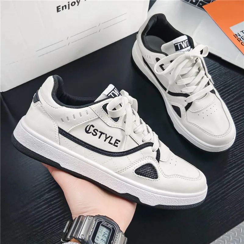 

OEM ODM fashion men running shoes simple non-slip men athletic low cut white casual skateboarding shoes, Optional
