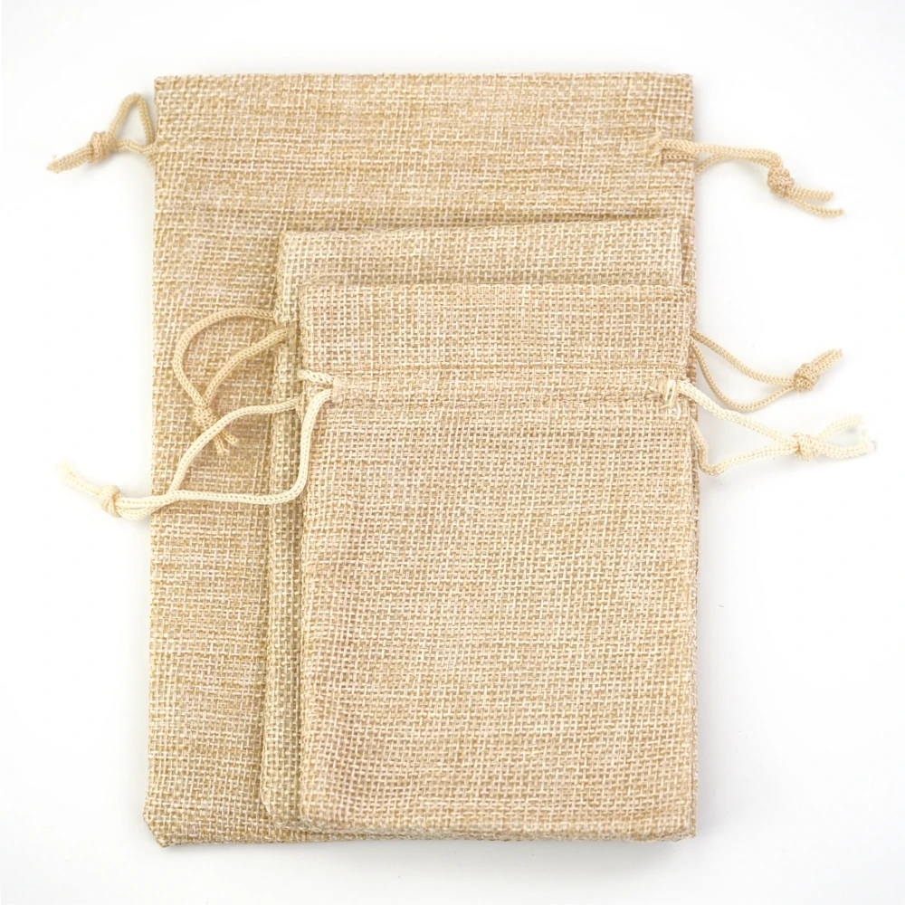 

wholesale custom jute plain gift mini drawstring dust bag, Customized
