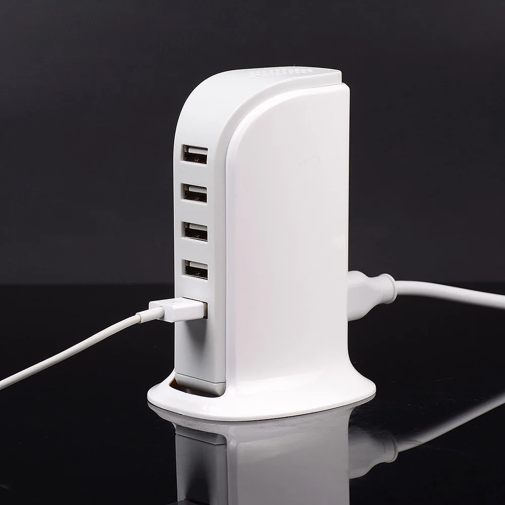 

Suitable For Cross-Border Wholesale Of Smart Phone And Tablet Chargers Usb Sail Cable Charger Multi-Port Usb Charger, White