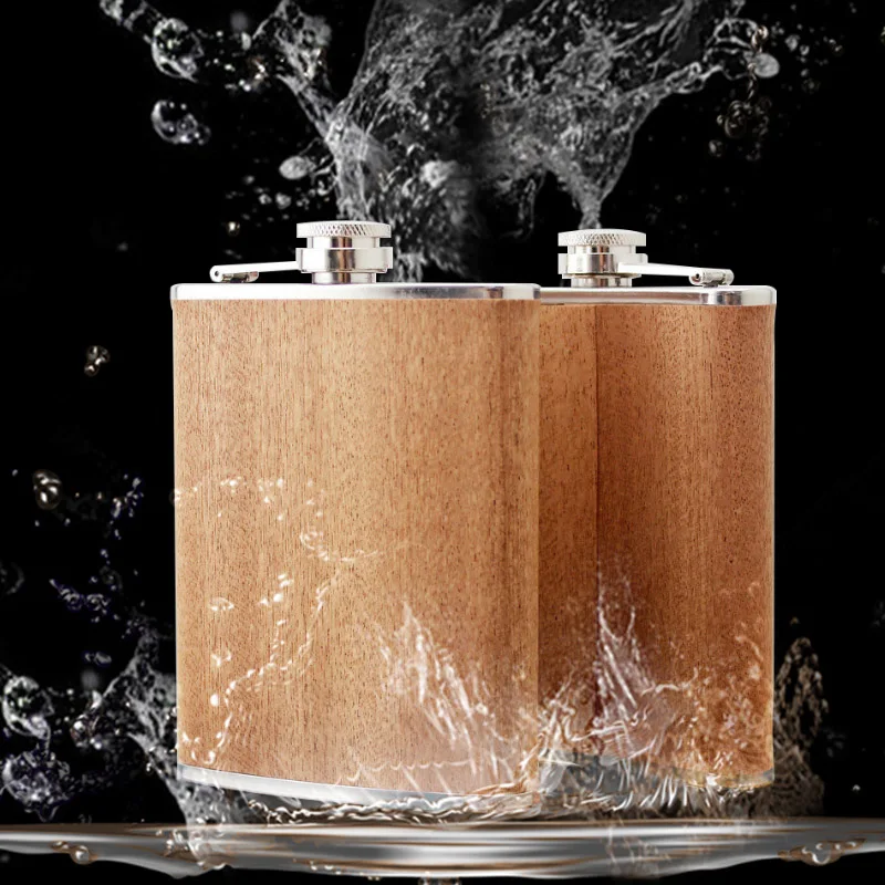 

10oz Stainless steel wine pot Environmental protection material Bamboo popular Tableware supplies