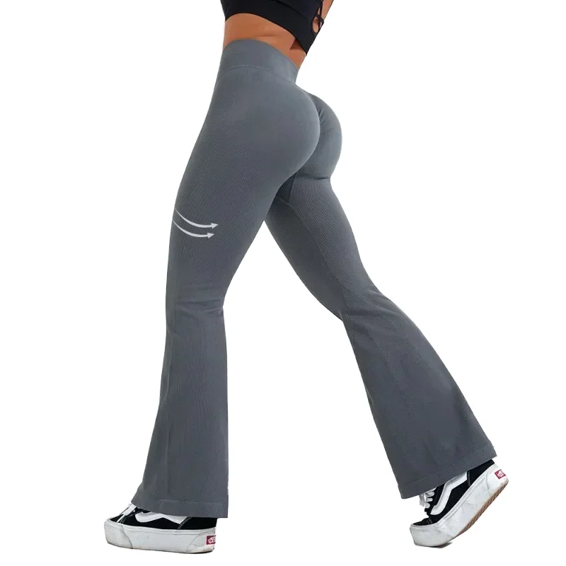 High-Waisted喇叭裤型Quick-Dry Yoga Pants