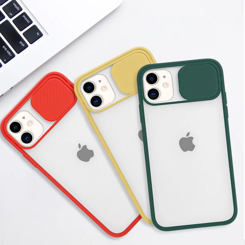 

New Arrival Slide type lens protection phone case TPU with PC 2IN1 mobile phone case for iPhone SE 2020 X /XR/11/11 Pro max Case, Red, black,pink,yellow,sky blue,dark blue,purple,dark green