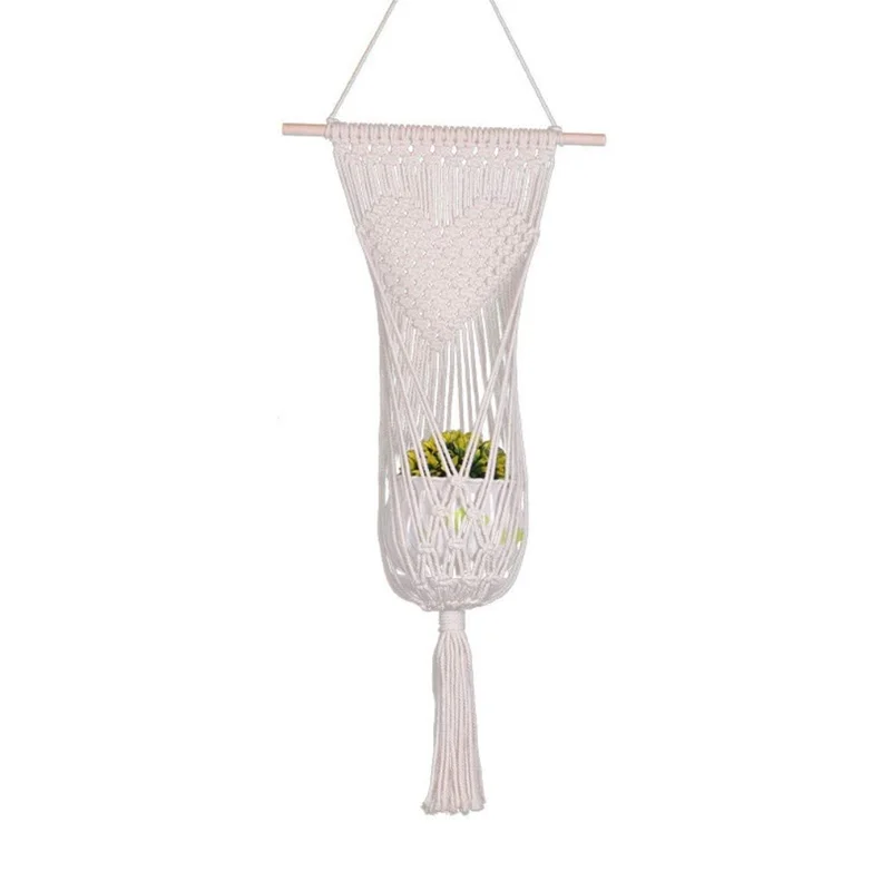 

Hand Woven Macrame Wall Plant Hanger Indoor Macrame Handmade Interior Wall Decoration OEM ODM All-season Sweet Home Support