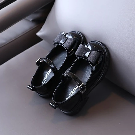 

2021 Wholesale Lace up Leather Kids Party Dress Shoes Mary Jane Shoes for Children, Picture