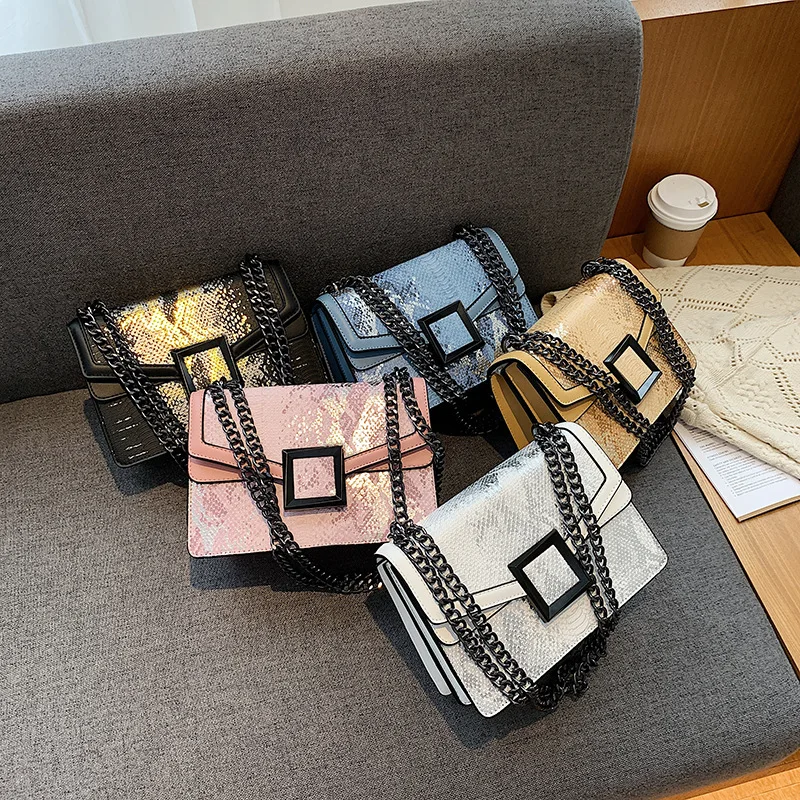 

Fashion snake pattern crossbody square women bags ladies snakeskin purse handbags, 5 colors