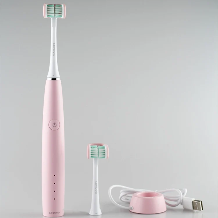 

New Arrived Rechargeable Power Smart Electronic Automatic Sonic Electric Toothbrush Soft Bristle Triple 3 Heads