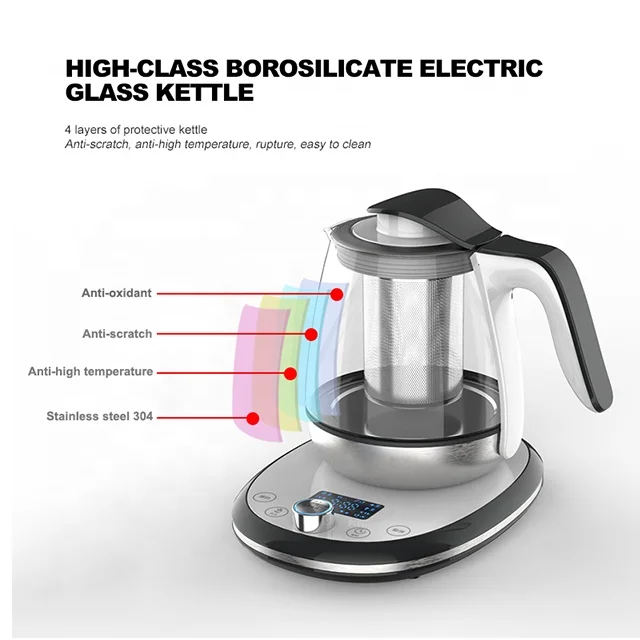 
Smart kitchen appliance intelligent mini glass cooker electric water tea kettle with longtime keep warm function 