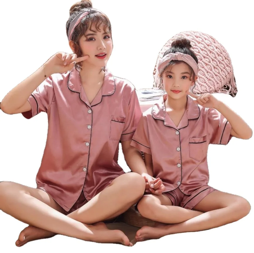 

China factory kids pyjamas sets women short sleepwear summer home suit, Picture shows