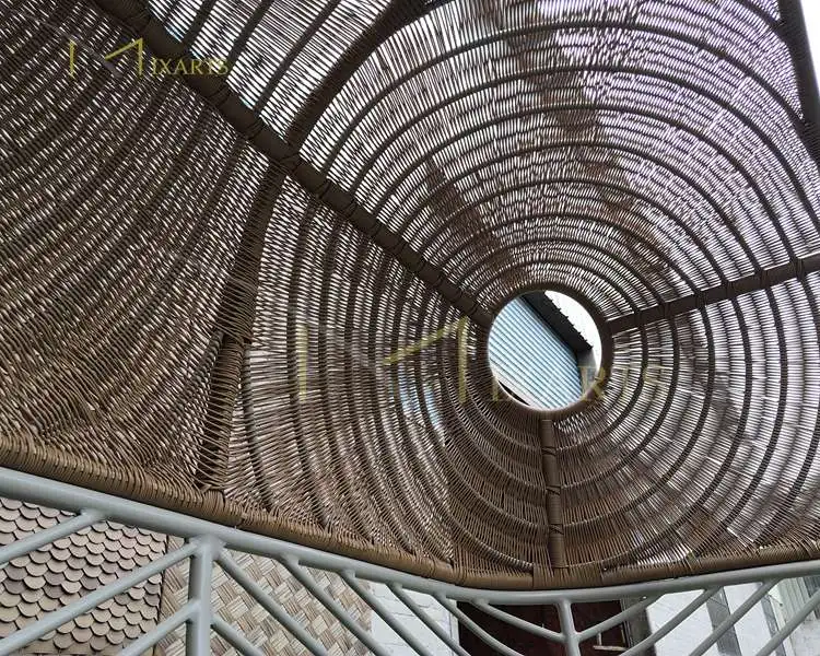 exotic style techno wicker ratan outdoor lounge sofa chair with