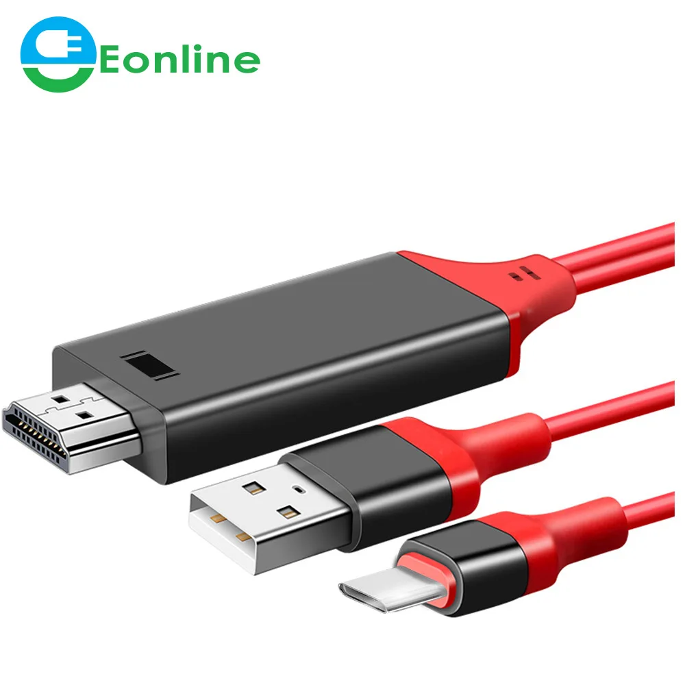 

Wholesale Adapter Converter Ultra HD 4K Charging for Samsung Galaxy S9/S8/Note 9 Huawei P20 Pro USB3.1 Type C to HDTV Cable, Red/grey/white