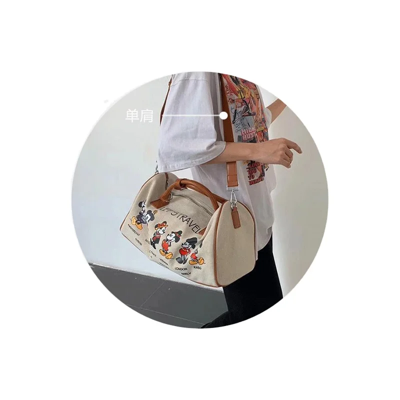 

New style cute Mickey mouse canvas women hand bags travel evening shopping handbags big size crossbody comestic bags wholesale, Picture