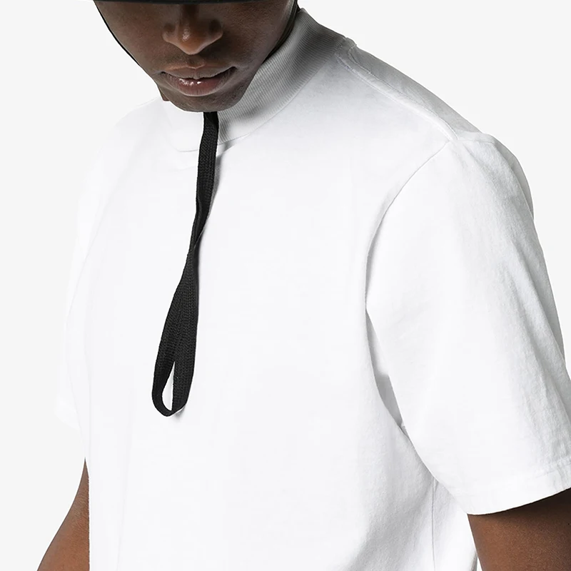 Download High Quality Heavyweight Mock Neck Classic White Tee ...