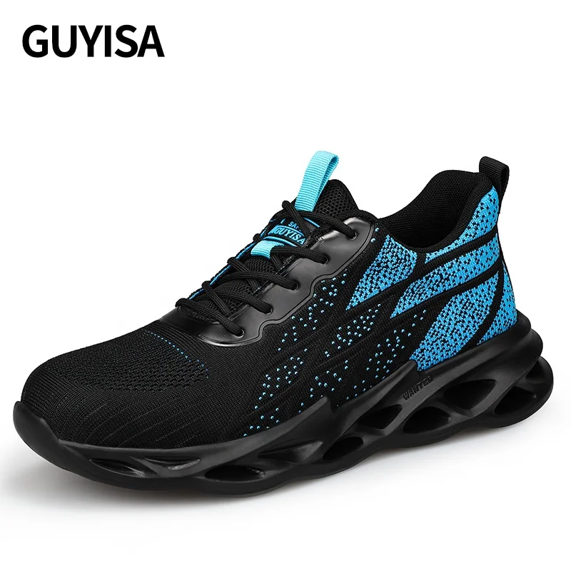 

GUYISA Industrial protective safety shoes wear-resistant lightweight PU sole outdoor work steel toe safety shoes