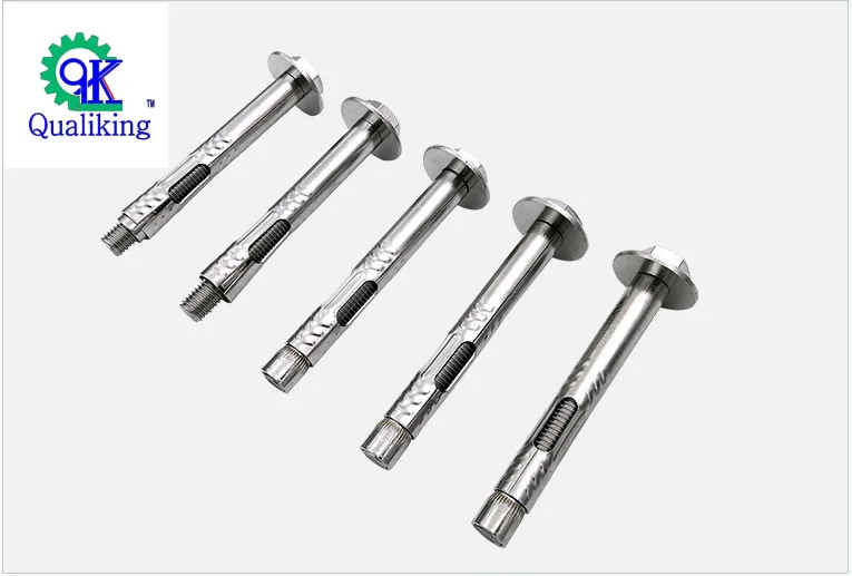 
screw type expansion anchor bolts stainless steel ss304 ss316 Carbon Steel Yellow Zinc Fastener Expansion Screw 