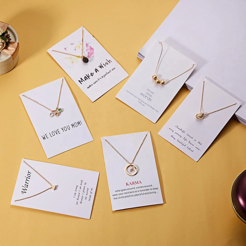 

Gold Jewelry Necklace Fashion Women Clavicle Necklace Minimal Card Necklace