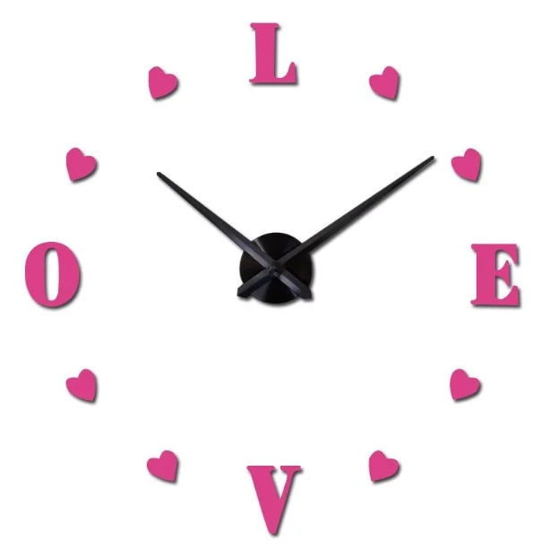 

Fashion Easy Modern Mirrored Frameless Number Large 3D DIY Wall Clock