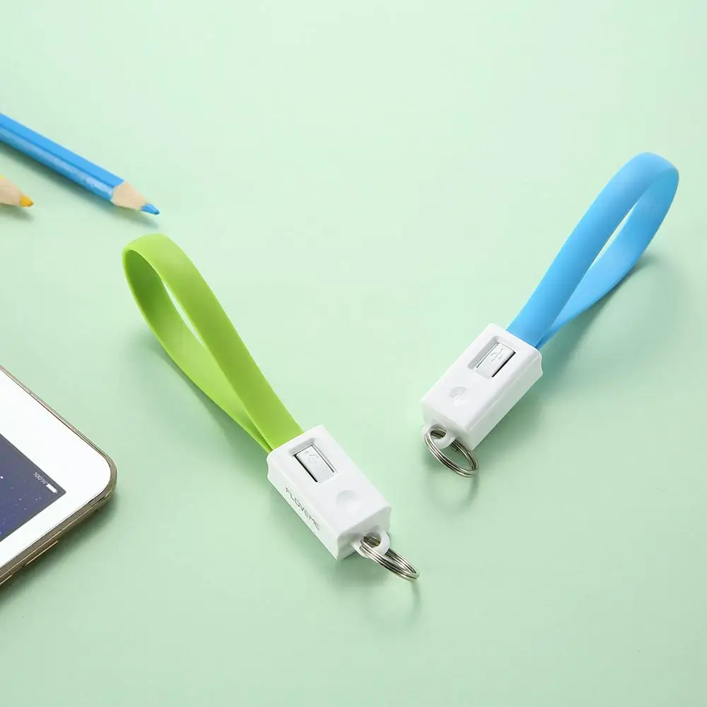 

Free Shipping 1 Sample OK FLOVEME Micro Usb Type-C Cable For Samsung Mini Keychain Charger Charging Cables