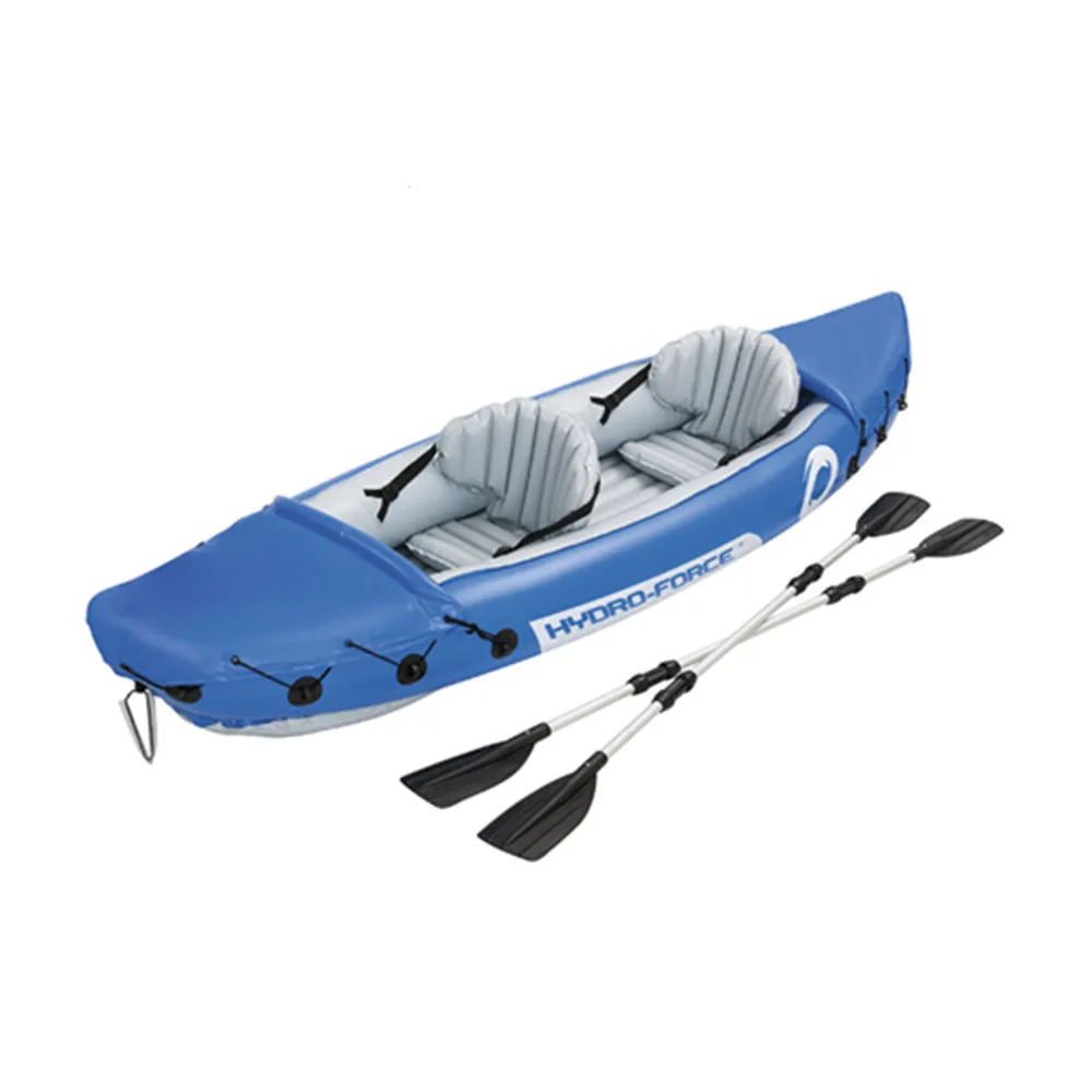 

Wholesale 0.75mm kayak 2 person inflatable pedal canoe water sport rowing fishing boats inflatable kayak pvc inflatable boat, Green