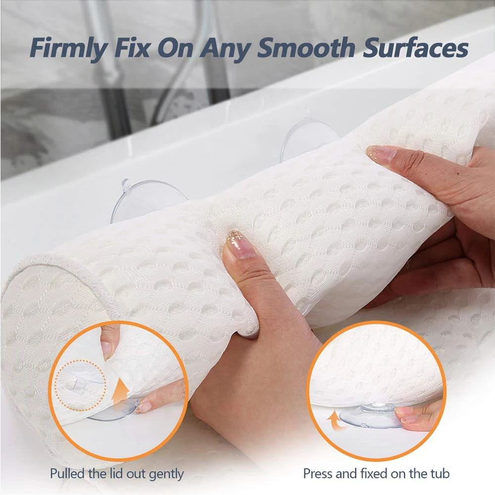 
WP03 GRS Patented product design 3D air mesh washable soft spa bath pillow 