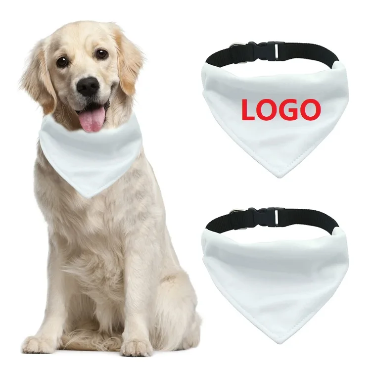 

Blank Sublimation Pet ScarfWholesale Custom Name Printed Dog Birthday White Blank Sublimation Bandana