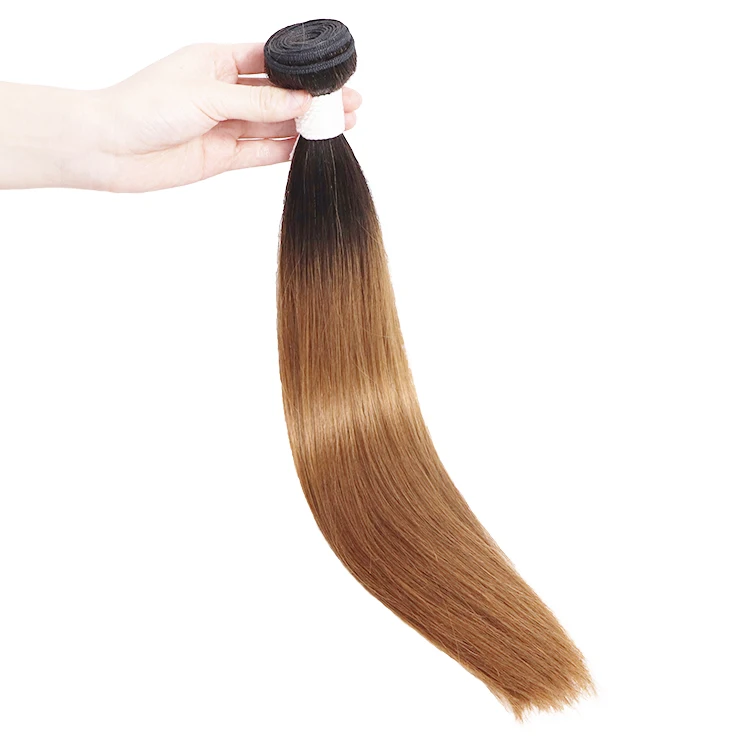 

100%Virgin Hair Two-Color Hair Wholesale Cheap Price Human Hair Weave Bundles Silky Straight Wave Silky Fast delivery
