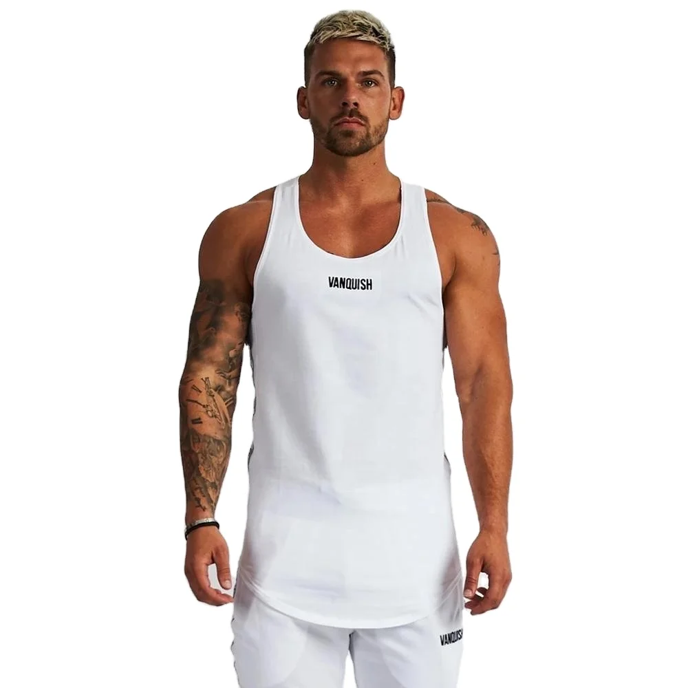 

Wholesale custom LOGO printing high quality muscle vest men's bodybuilding clothing sportswear summer fitness vest men