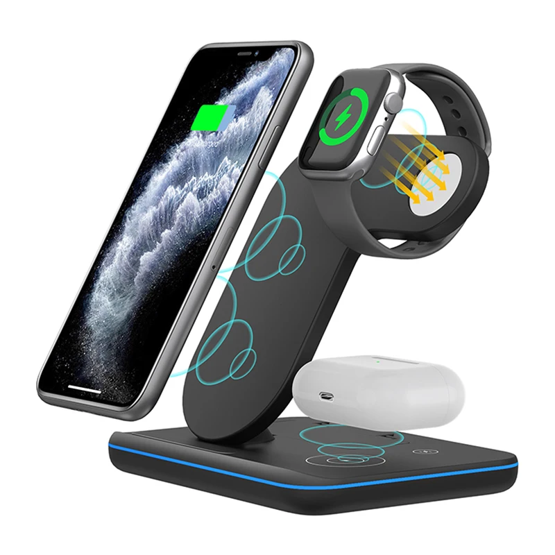 

3 In 1 Wireless Dock Charge Station Fast Wirless Charger For Smart Watch
