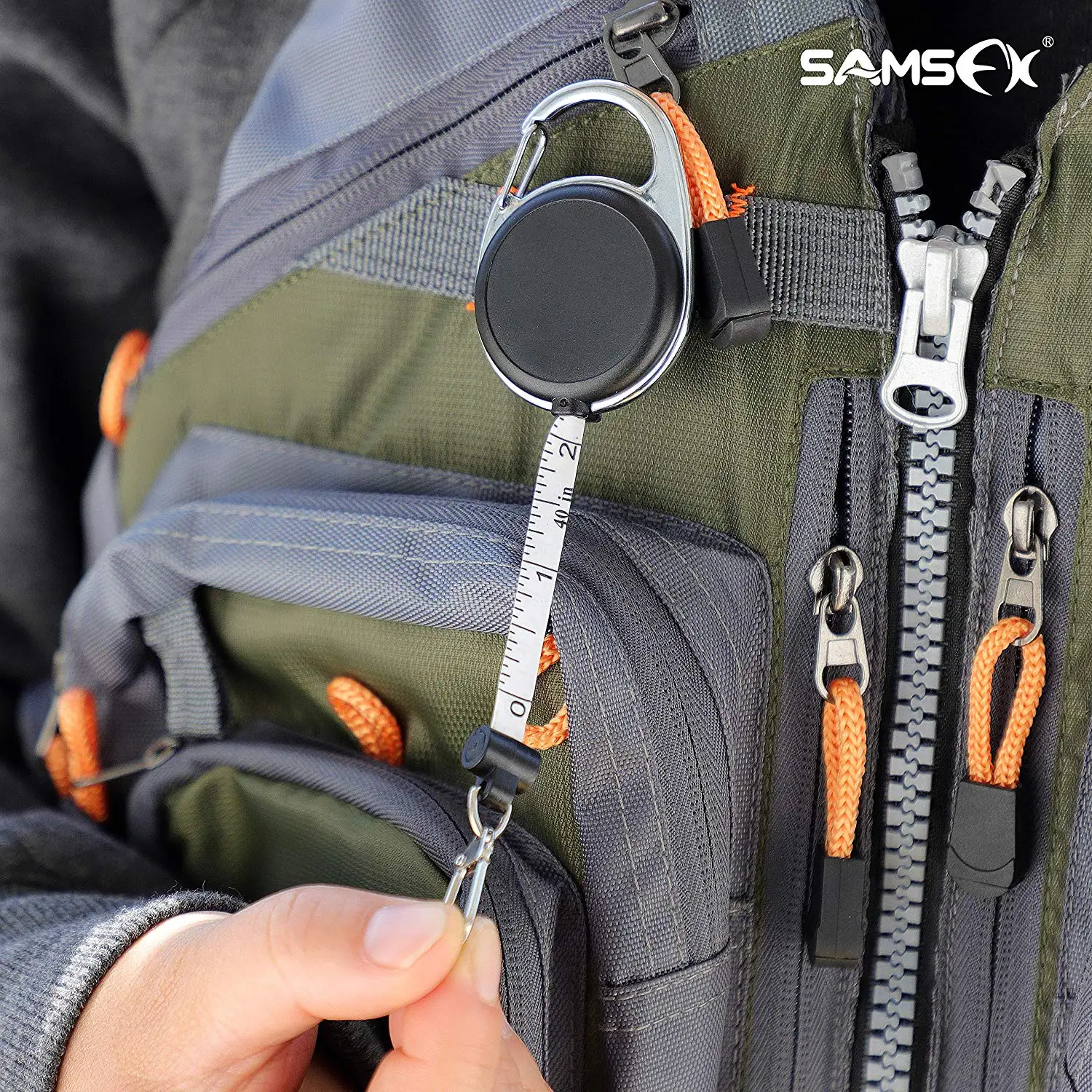 Samsfx Fishing Anglers Vest Pack Tool Gear Assortment Carabiner Tape