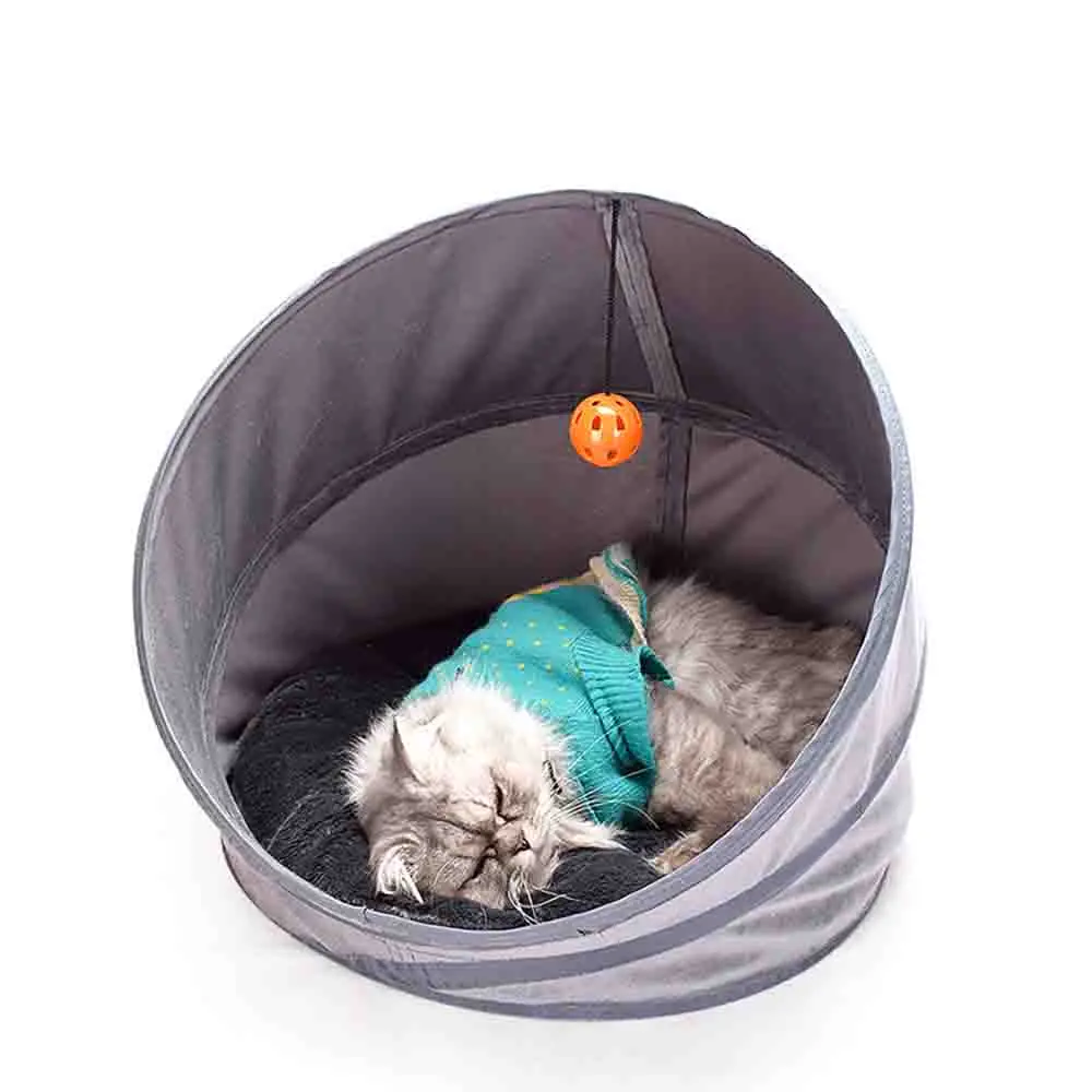 

Collapsible pet cat house tent large size cat litter beds multifunctional pet tunnel dog house and pet toys often used in, Picture